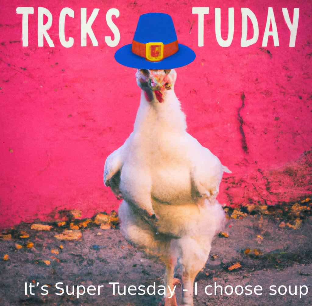 It is Super Tuesday I choose soup